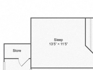 Deluxe 2 bed 1 bath 912 square feet floor plan